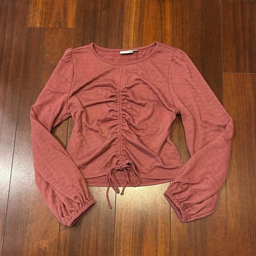 So-clothing Women's Pink and Burgundy Blouse